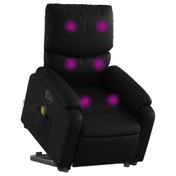 vidaXL Sta-op-massagestoel elektrisch kunstleer zwart