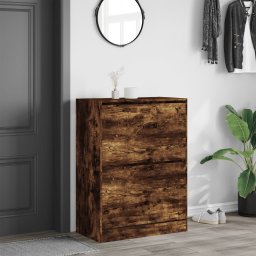 vidaXL Schoenenkast met 2 klaplades 80x42x108 cm gerookt eikenkleurig