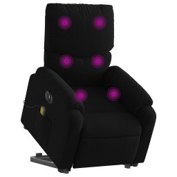 vidaXL Sta-op-massagestoel elektrisch verstelbaar stof zwart