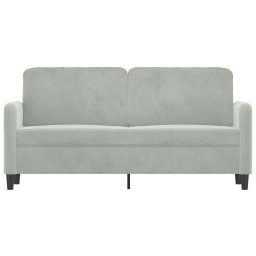 vidaXL Tweezitsbank 140 cm fluweel lichtgrijs