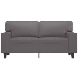 vidaXL Tweezitsbank 120 cm kunstleer grijs