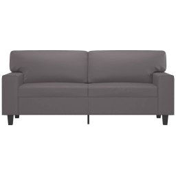 vidaXL Tweezitsbank 140 cm kunstleer grijs