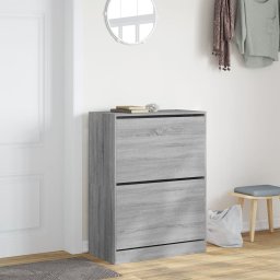 vidaXL Schoenenkast met 2 klaplades 80x42x108 cm grijs sonoma