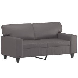 vidaXL 2-delige Loungeset kunstleer grijs