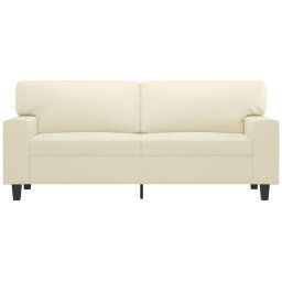 vidaXL Tweezitsbank 140 cm kunstleer crèmekleurig