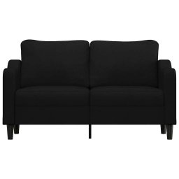 vidaXL Tweezitsbank 140 cm stof zwart
