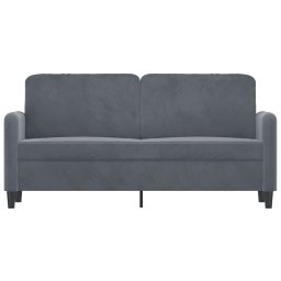 vidaXL Tweezitsbank 140 cm fluweel donkergrijs