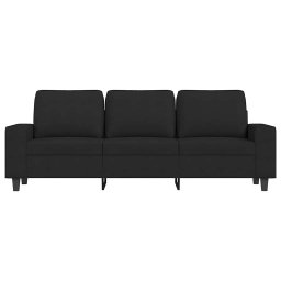 vidaXL Driezitsbank 180 cm stof zwart