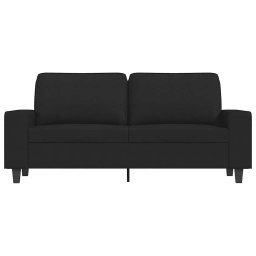 vidaXL Tweezitsbank 140 cm stof zwart