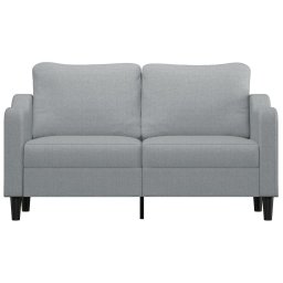 vidaXL Tweezitsbank 140 cm stof lichtgrijs