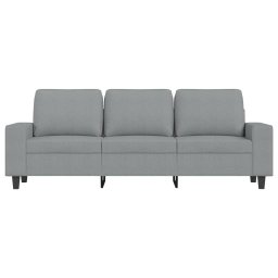 vidaXL Driezitsbank 180 cm stof lichtgrijs