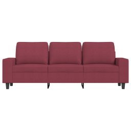vidaXL Driezitsbank 180 cm stof wijnrood