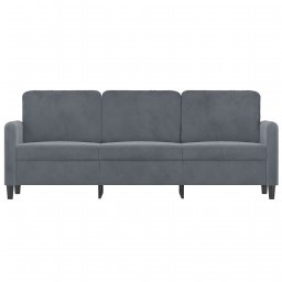 vidaXL Driezitsbank 180 cm fluweel donkergrijs