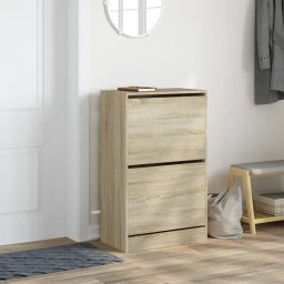 vidaXL Schoenenkast 60x34x96,5 cm bewerkt hout sonoma eikenkleurig