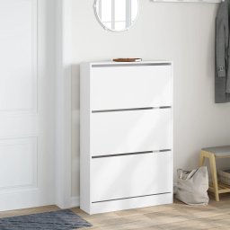 vidaXL Schoenenkast 80x21x125,5 cm bewerkt hout wit
