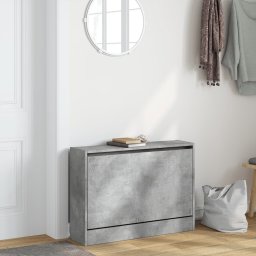 vidaXL Schoenenkast 80x21x57 cm bewerkt hout betongrijs