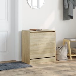 vidaXL Schoenenkast 60x34x63,5 cm bewerkt hout sonoma eikenkleurig
