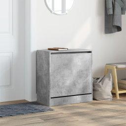 vidaXL Schoenenkast 60x34x63,5 cm bewerkt hout betongrijs