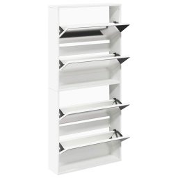 vidaXL Schoenenkast met 4 spiegels 63x17x134 cm wit