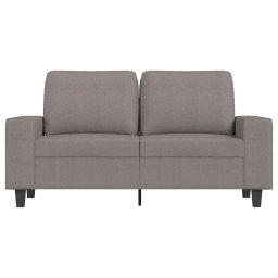 vidaXL Tweezitsbank 120 cm stof taupe