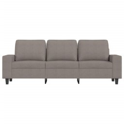 vidaXL Driezitsbank 180 cm stof taupe