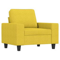 vidaXL 3-delige Loungeset stof lichtgeel