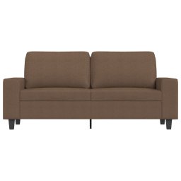 vidaXL Tweezitsbank 140 cm stof bruin