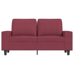 vidaXL Tweezitsbank 120 cm stof wijnrood