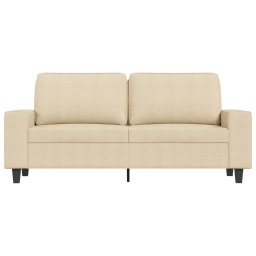 vidaXL Tweezitsbank 140 cm stof crèmekleurig