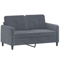 vidaXL 2-delige Loungeset fluweel donkergrijs