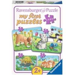 My First Puzzle - Schattige huisdieren Puzzel (4 in 1)