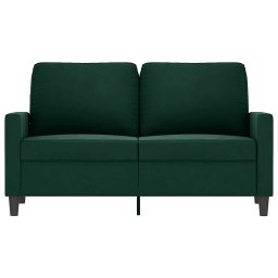 vidaXL Tweezitsbank 120 cm fluweel donkergroen