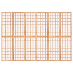 vidaXL Kamerscherm inklapbaar 6 panelen Japanse stijl 240x170 cm