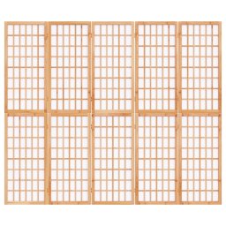 vidaXL Kamerscherm inklapbaar 5 panelen Japanse stijl 200x170 cm