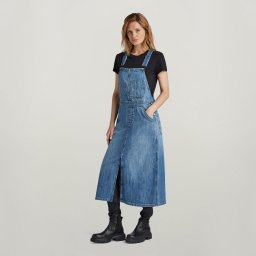 Midi Tuinbroek Jurk - Lichtblauw - Dames