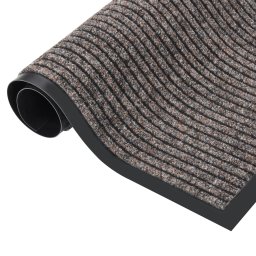 vidaXL Deurmat 80x120 cm gestreept beige