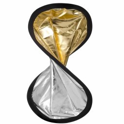 Delamax 2 in 1 reflectiescherm rond 55cm goud/zilver