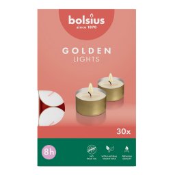 Bolsius Theelicht Golden Lights Wit 8 Uur