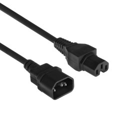 ACT AK5003 230V Stroomkabel C14/C15 Zwart - 2 meter