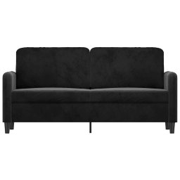 vidaXL Tweezitsbank 140 cm fluweel zwart