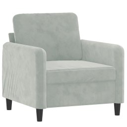 vidaXL 3-delige Loungeset fluweel lichtgrijs