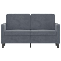 vidaXL Tweezitsbank 120 cm fluweel donkergrijs