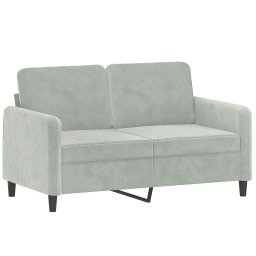 vidaXL 2-delige Loungeset fluweel lichtgrijs