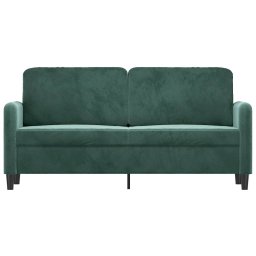 vidaXL Tweezitsbank 140 cm fluweel donkergroen