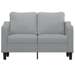 vidaXL Tweezitsbank 120 cm stof lichtgrijs