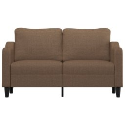 vidaXL Tweezitsbank 140 cm stof bruin