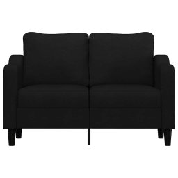 vidaXL Tweezitsbank 120 cm stof zwart
