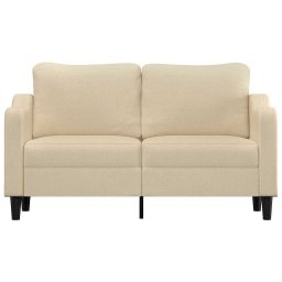 vidaXL Tweezitsbank 140 cm stof crèmekleurig