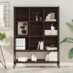 vidaXL Boekenkast 102x30x141,5 cm bewerkt hout bruin eikenkleur