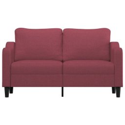 vidaXL Tweezitsbank 140 cm stof wijnrood